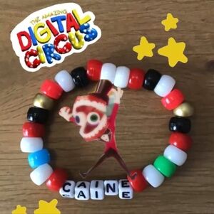 'Caine' The Amazing Digital Circus Kandi Handmade Beaded Bracelet